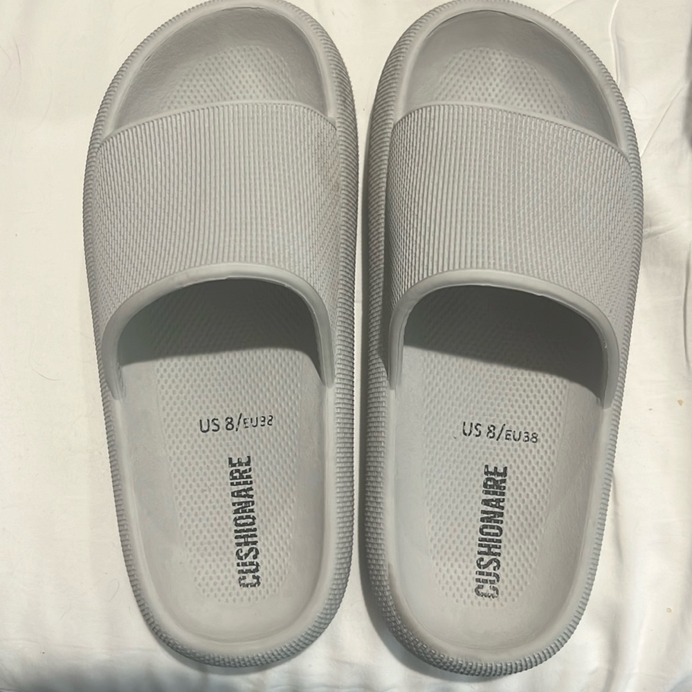 CUSHIONAIRE Women's Feather Cloud Recovery Slide Sandals with +Comfort